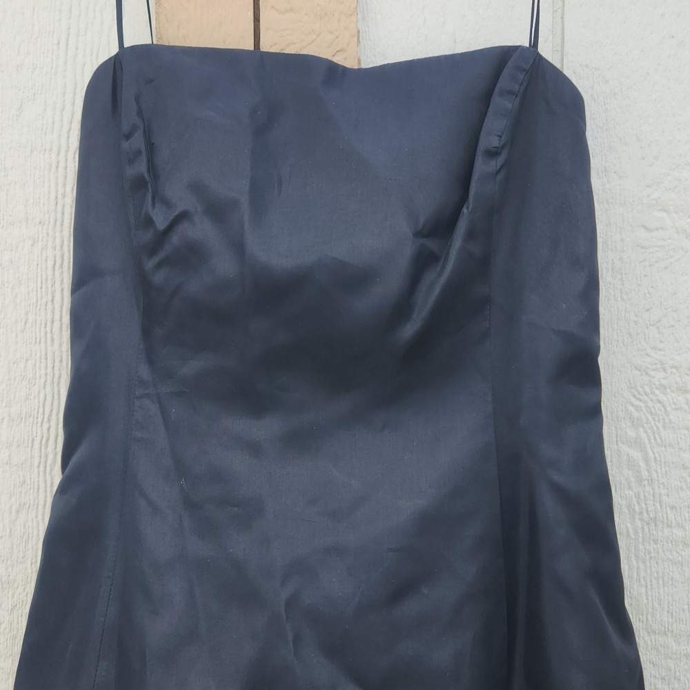 Vintage 90s Shelli Segal Laundry Retro Whimsigoth Edgy Twist Detail Black 10 - Picture 8 of 9